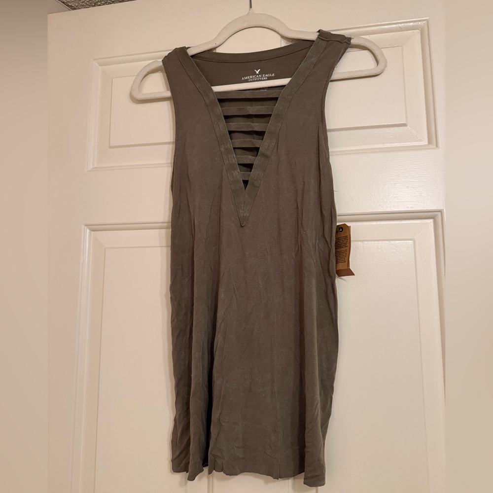 American Eagle Outfitters Brown Tank Top